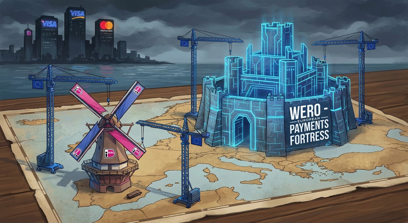 Windmolen met iDEAL in contrast met een fort van de Wero betaalmethode